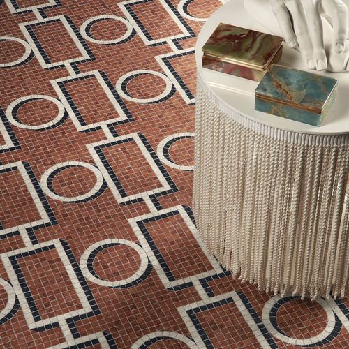 Marmor-Mosaikfliese - BRERA ROSSO - BISAZZA - Hochglanz / für den Innenraum / für Wohnzimmer
