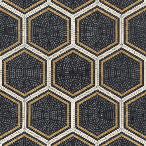 Marmor-Mosaikfliese - PIAZZA SCALA NERO - BISAZZA - Hochglanz / für den Innenraum / für Wohnzimmer