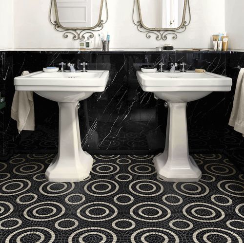 Marmor-Mosaikfliese - BELGIOIOSO NERO - BISAZZA - Hochglanz / für den Innenraum / für Wohnzimmer