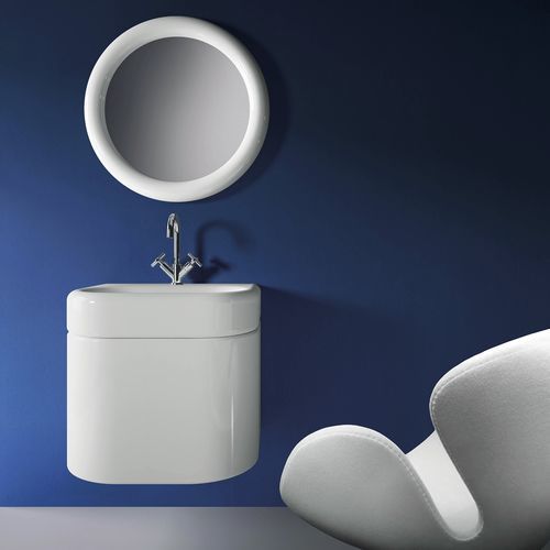 Wandmontierter Spiegel für Badezimmer - WOW JUST - BISAZZA - für Gewerbegebrauch / modern / rund