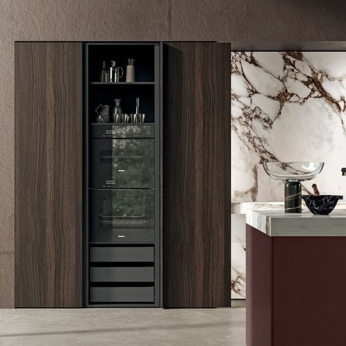 Moderner Lagerschrank für Küchen - VOGUE - BINOVA S.p.A. - Furnierschichtholz / für Ofen