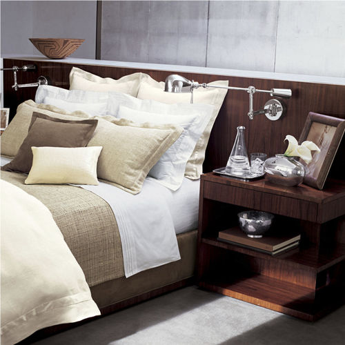 Moderner Nachttisch - MODERN HOLLYWOOD - Ralph Lauren Home - Nussbaum / Holzfurnier / Erlenholz