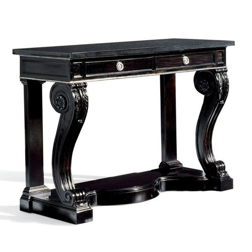 Regency-Konsolentisch - CLIVEDON - Ralph Lauren Home - Ebenholz / Laubholz / Stein