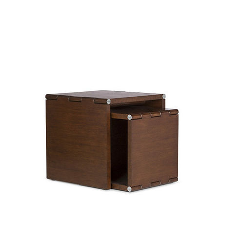 Moderner Satztisch - BARNES - Ralph Lauren Home - Eiche / Gestell aus Eiche / quadratisch