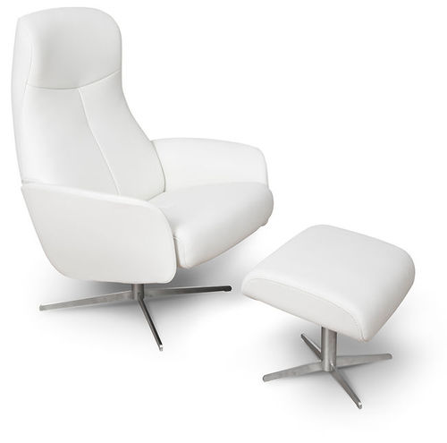 Sessel / skandinavisches Design - DesigNature : Svalbard - STORDAL Møbel as - Stoff / Leder / mit Fußstütze