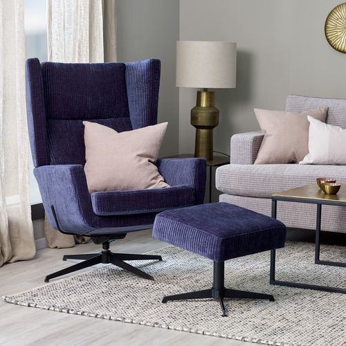 Sessel / skandinavisches Design - DesigNature : Narvik - STORDAL Møbel as - Samt / Leder / mit abnehmbarem Kissen