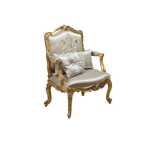 Stilsessel - 8714PL - COLOMBO STILE - Stoff / Massivholz