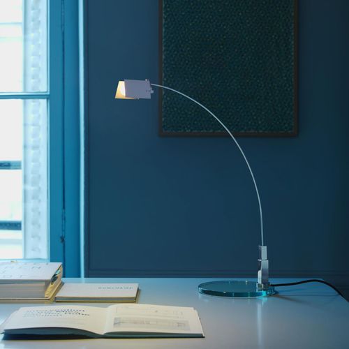 Tischlampe - FALENA - FontanaArte - Metall / Glas / modern
