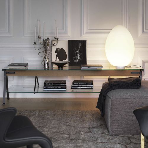 Tischlampe - UOVO MEDIUM - FontanaArte - geblasenes Glas / modern / mit Kabel