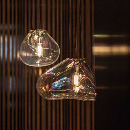 Hängelampe - BOLLA MEDIUM - FontanaArte - geblasenes Glas / originelles Design / mit Kabel