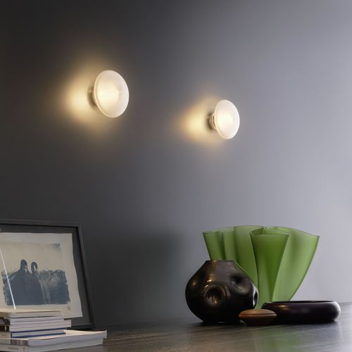 Moderne Wandleuchte - SILLABA SMALL - FontanaArte - für den Innenraum / Glas / Metall