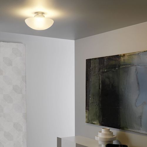 Moderne Deckenleuchte - SILLABONE LARGE - FontanaArte - rund / Glas / Metall