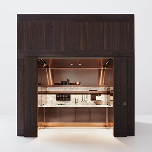 Tür für Innenbereich - MODUS SYSTEM - Arclinea - Eiche / faltbar / modern