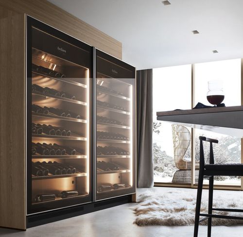 Multi-Temperatur-Weinkühlschrank - VINA - Arclinea - Einbau / Holz / Edelstahl