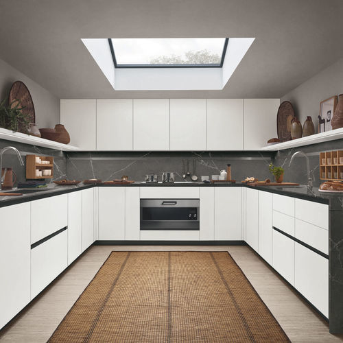 Quarz-Küche - WET  - Arclinea - modern / Esche / anodisiertes Aluminium