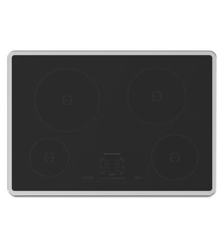 Induktionskochfeld - KICU500XSS - KitchenAid - mit 4 Kochfeldern / Einbau / mit Drehknöpfen