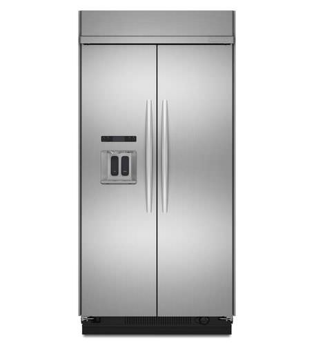 Amerikanischer Kühlschrank -  KSSC48QVS - KitchenAid - für Privatgebrauch / Einbau / Edelstahl