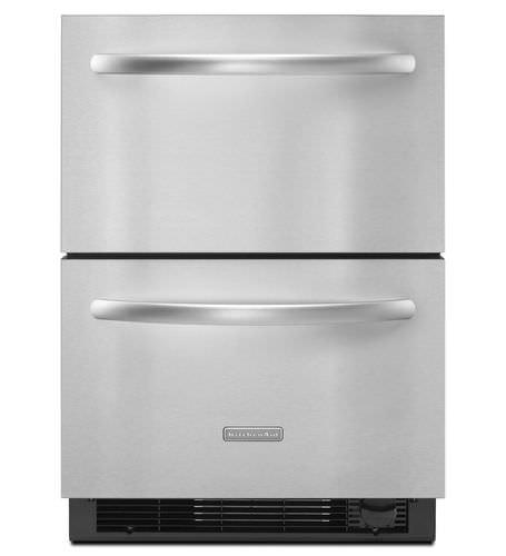 Kühlschrank mit Schublade -  KDDC24CVS - KitchenAid - für Privatgebrauch / freistehend / Edelstahl