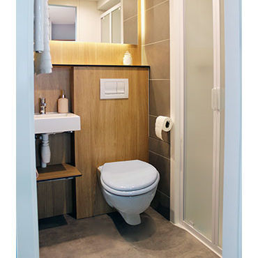 Modernes Badezimmer - DIMENSIO 80  - BAUDET SA - Metall / Polyester / für Hotels