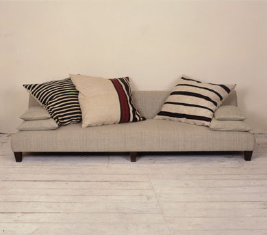 Modernes Sofa - PACHA - CARAVANE - Stoff / braun / 3 Plätze