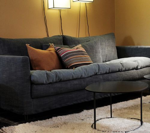 Modernes Sofa - ADAR - CARAVANE - Stoff / mit abziehbarem Bezug / braun