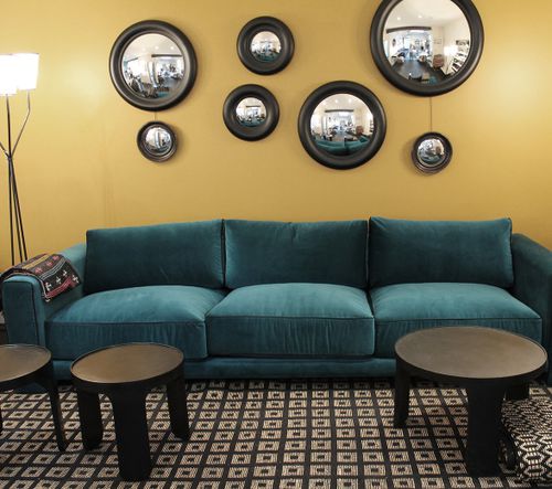Modernes Sofa - ALTO - CARAVANE - Stoff / mit abziehbarem Bezug / blau