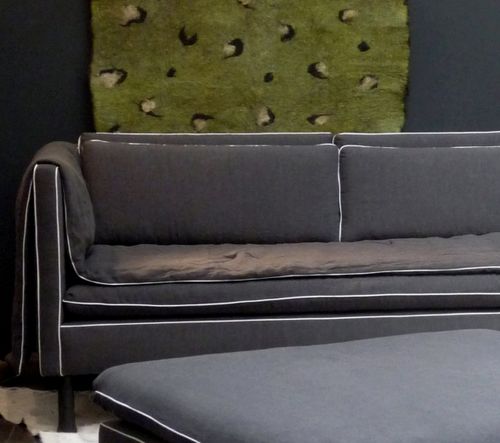 Modernes Sofa - POPPI - CARAVANE - Stoff / schwarz / 3 Plätze