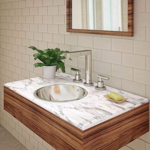 Unterbauwaschbecken - 1220 series - Deco Lav - rund / Edelstahl / modern