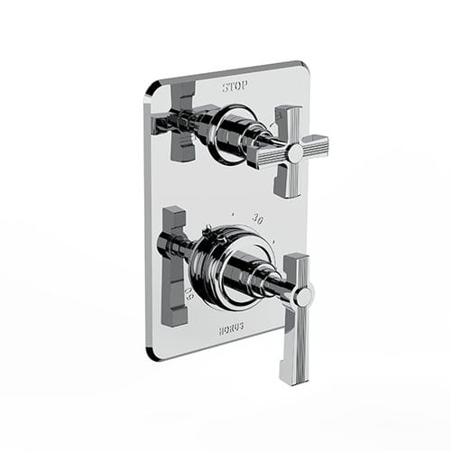Einhebelmischer für Waschtisch - 17 508 - HORUS - wandmontiert / thermostatisch / aus verchromtem Metall