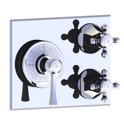 Einhebelmischer für Dusche - 65.527 - HORUS - Aufsatz / thermostatisch / aus verchromtem Metall