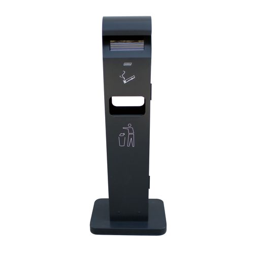 Wandmontierter Aschenbecher - TOTEM - JVD - Sockel / Edelstahl / für den Außenbereich