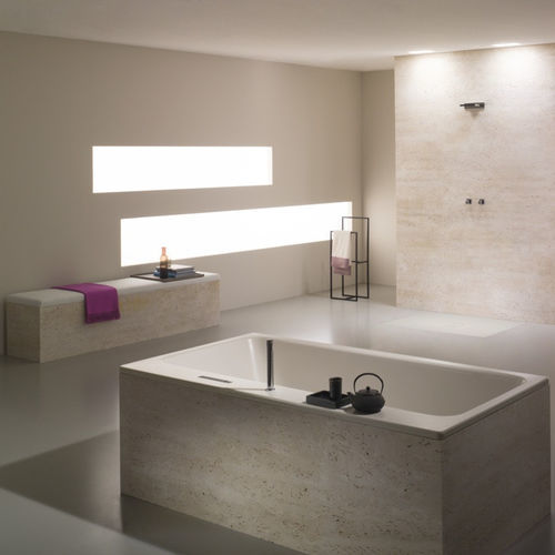 Badewanne für Wohnungen - ASYMMETRIC DUO - Kaldewei - emailliertes Metall / Stahl / modern