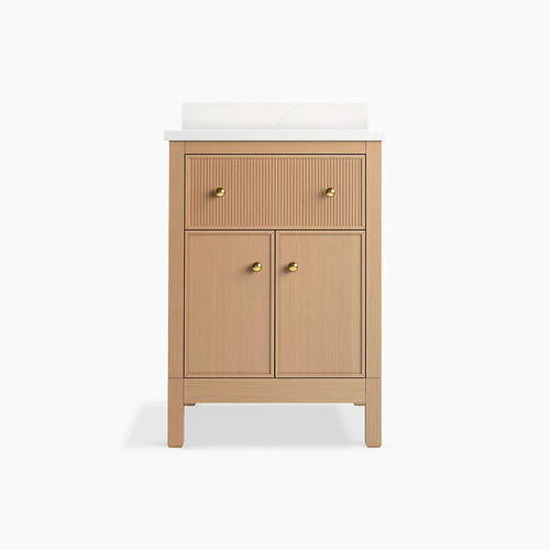Freistehender Waschtisch-Unterschrank - MALIN™  - Kohler - Holz / Quarz / modern