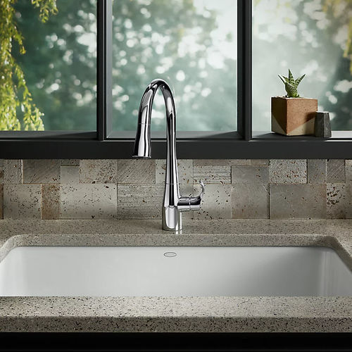 Einbeckenspüle - IRON/TONES™ - Kohler - ohne Abtropffläche / Gusseisen / Unterbau