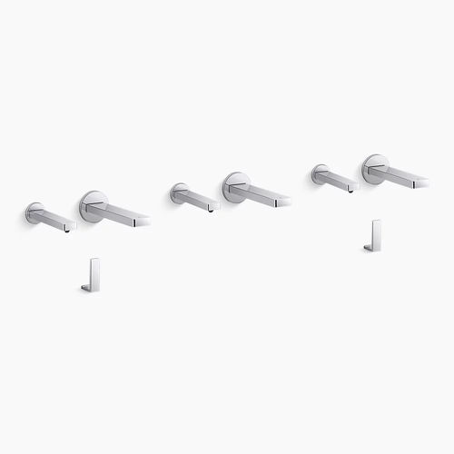 Einhebelmischer für Waschtisch - COMPOSED® - Kohler - wandmontiert / verchromter Messing / für Badezimmer