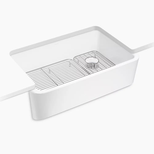 Einbeckenspüle - IRONRIDGE® - Kohler - ohne Abtropffläche / Gusseisen / Unterbau
