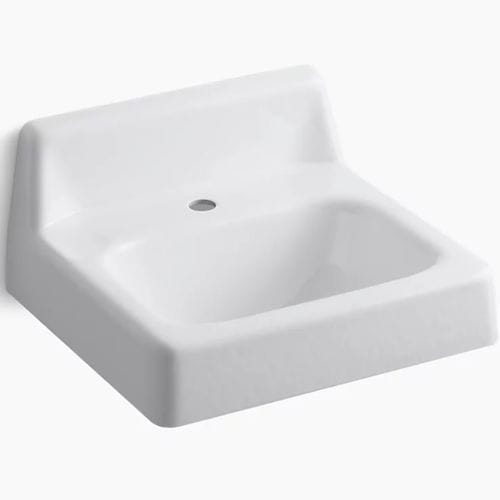 Wand-Waschbecken - HUDSON™ - Kohler - Gusseisen / dauerhaft / rechteckig