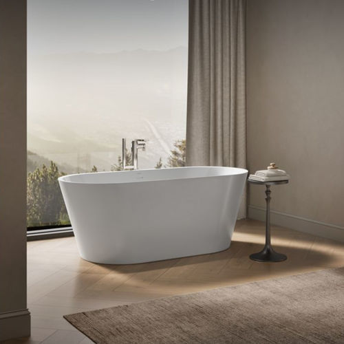 Ovale Badewanne - EVOK™ - Kohler - selbsttragend / für Wohnungen / Acryl