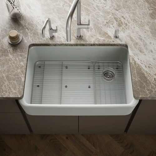 Einbeckenspüle - IRONRIDGE® - Kohler - ohne Abtropffläche / Gusseisen / Unterbau