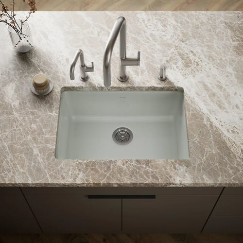 Einbeckenspüle - IRON/TONES® - Kohler - ohne Abtropffläche / Gusseisen / Unterbau