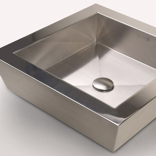 Aufsatzwaschbecken - VIZZA VESSEL : 8934 - Neo-Metro - Edelstahl / quadratisch / modern