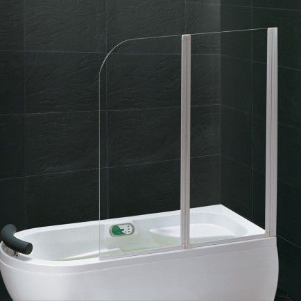 Faltbarer Badewannen-Duschwand - PRB2 - ottofond - Hartglas / teilgerahmt