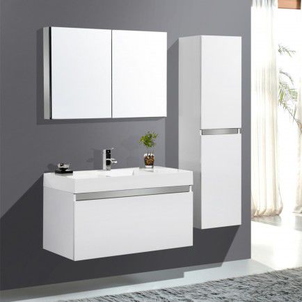 Wandhängender Waschtisch-Unterschrank - NOVO - ottofond - MDF / modern / Kit