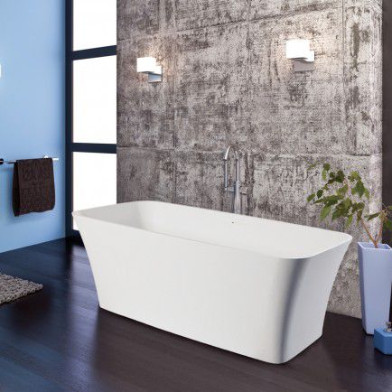 Freistehende Badewanne - OCÉANE - ottofond - Mineralwerkstoff / weiß