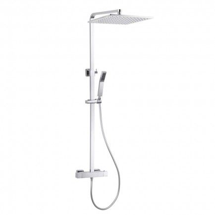 Wandmontiertes Duschsystem - T800 - ottofond - modern / mit Handbrause / thermostatisch
