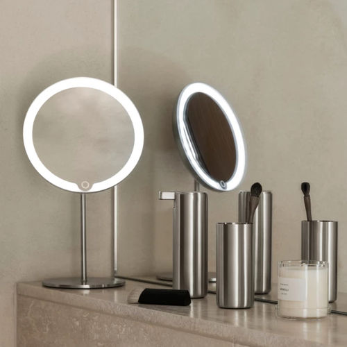 Spiegel für Badezimmer / Tisch - MODO - Blomus - modern / rund / Edelstahl