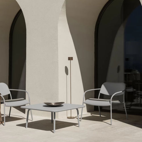 Moderner Couchtisch - YUA - Blomus - pulverbeschichteter Stahl / Gestell aus pulverbeschichtetem Stahl / rechteckig
