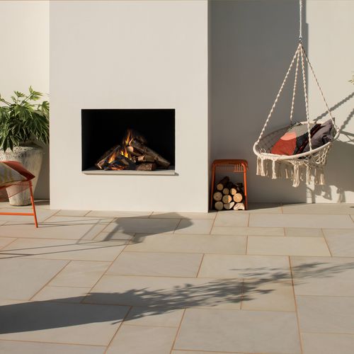 Sandsteinplattenbelag - NATURAL - BRADSTONE - für Außenbereich / glatt