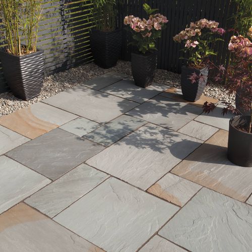 Sandsteinplattenbelag - BLENDED NATURAL - BRADSTONE - für Außenbereich / für Terrasse