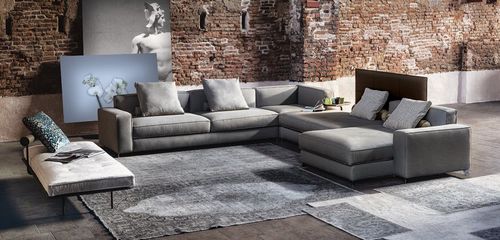 Modulsofa - 415 TUBE - Vibieffe - modern / Stoff / Leder